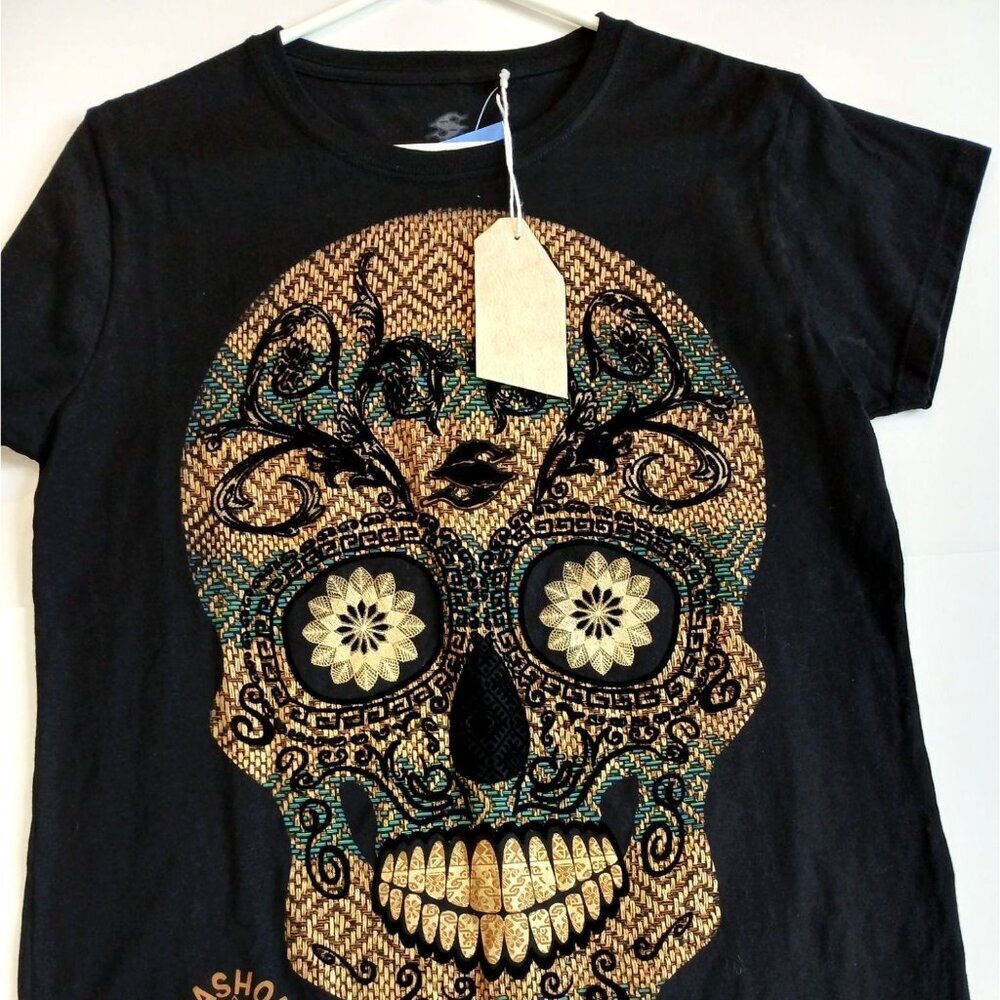 SEASHORE Men's XL(46-48 ) T-Shirt black100%cotton made in Mexico - Picture 3 of 4